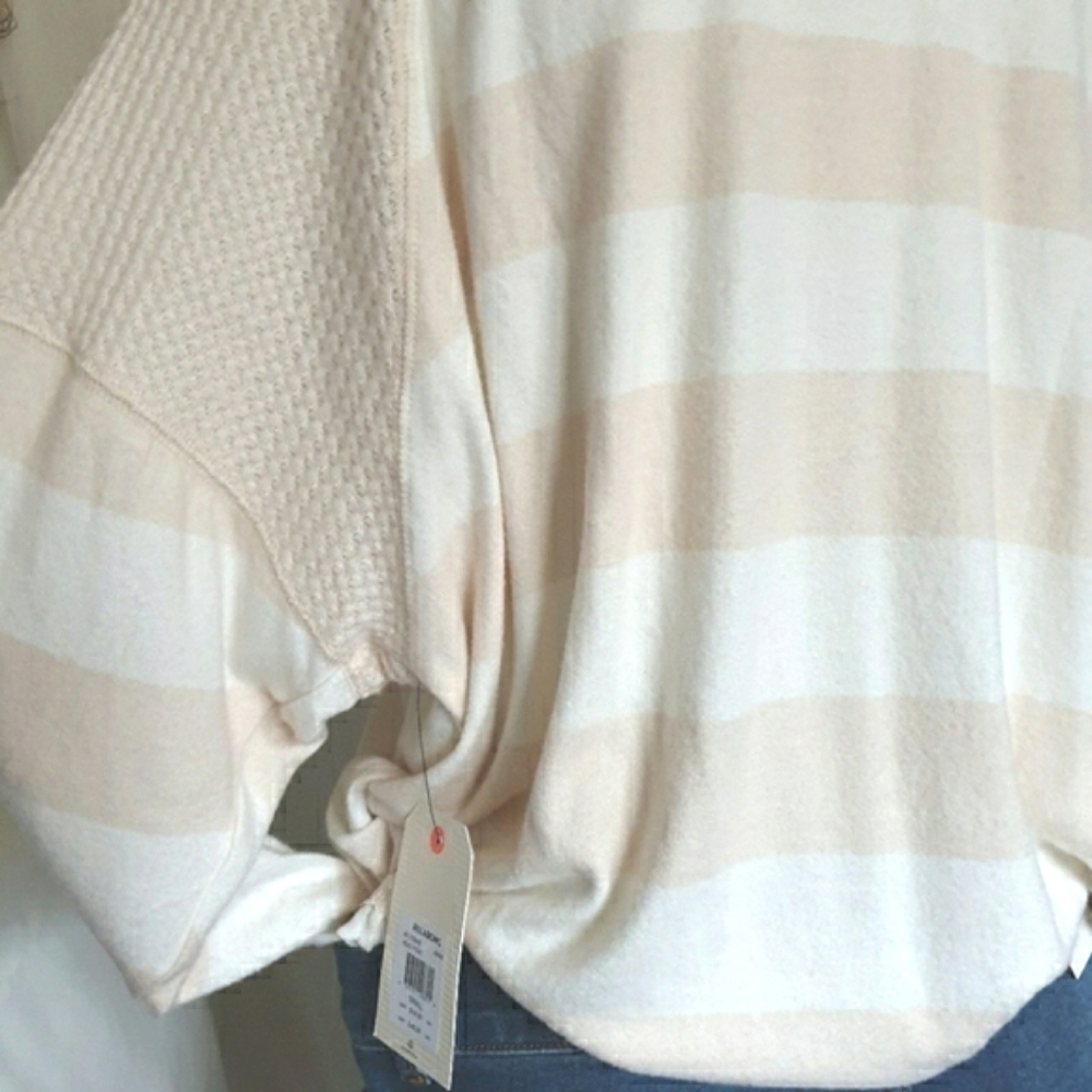 Billabong Women's Head Start Long Sleeve Top Antique White & Waffle Slv  Sz Sm - Picture 6 of 11